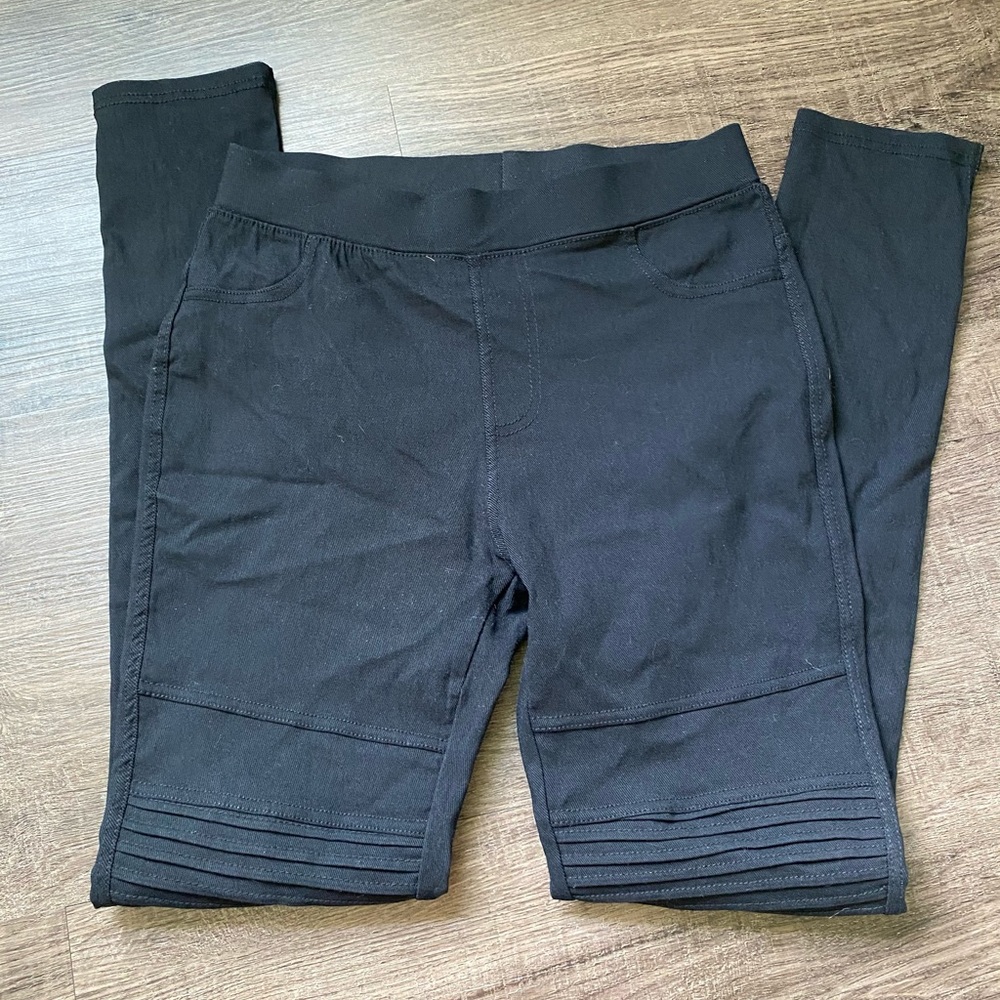 Ribbed Moto black xl juniors leggings elastic